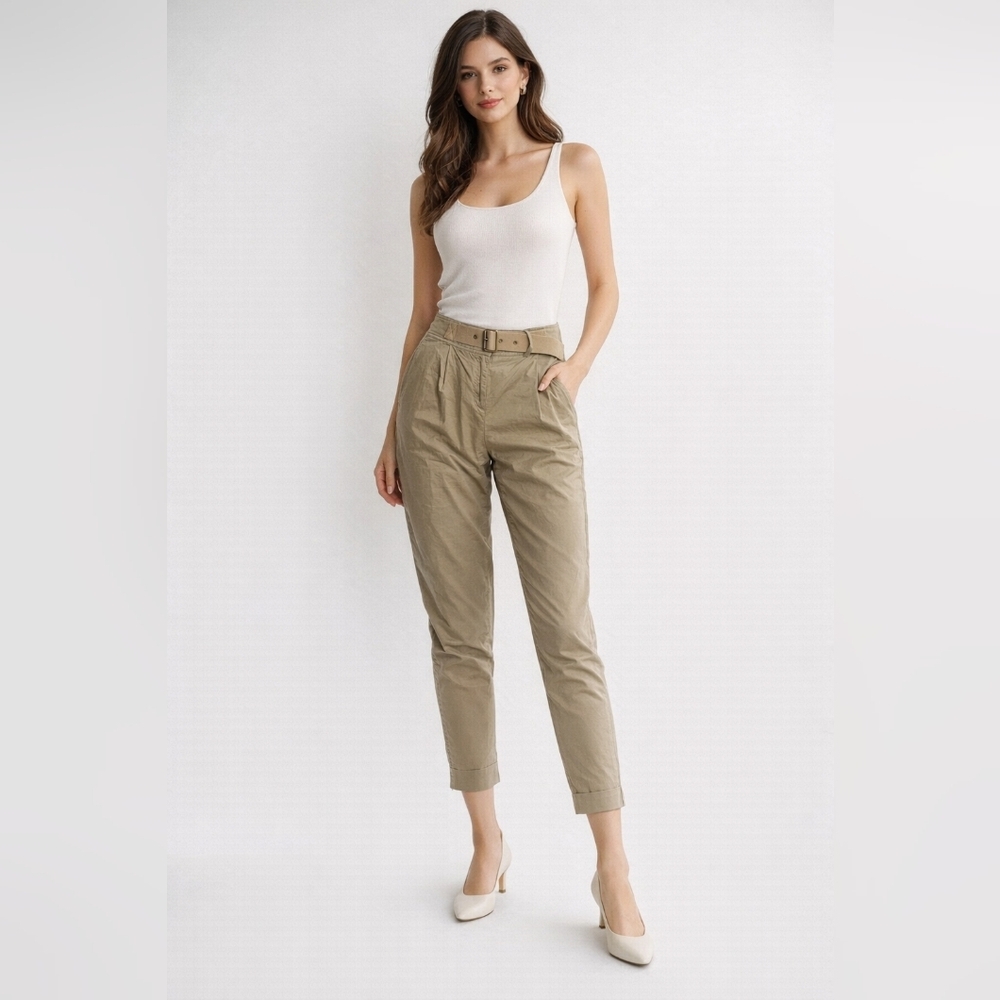 Burberry Brit pleated Pants Green olive size 2